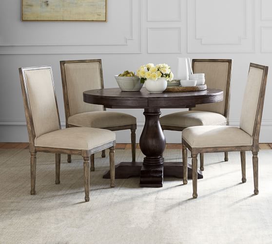 Pottery Barn Furniture Dining Table, Pottery Barn Ashton Tufted Dining Chair Dupe