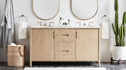 Manzanita 60 Double Sink Vanity, Double Sink Vanity Small Bathroom