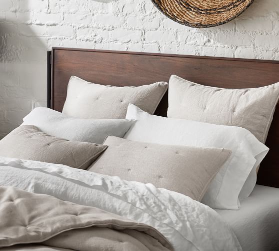 Belgian Flax Linen Comforter, Pottery Barn Twin Size Bedding