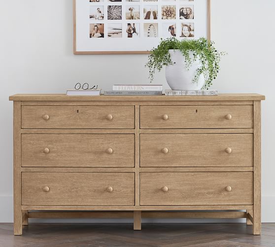 Farmhouse 6 Drawer Wide Dresser Pottery Barn