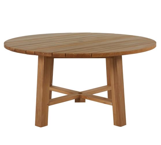 Vona 60 Teak Round Dining Table Pottery Barn Vona 60 Teak Round Dining Table, 60 Dining Table Round