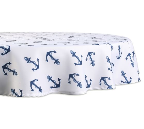 Anchor Outdoor Round Tablecloths Pottery Barn