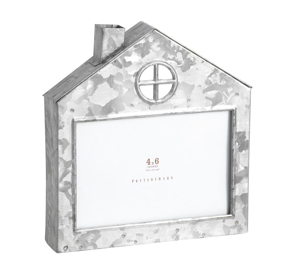 Galvanized House Picture Frames Pottery Barn