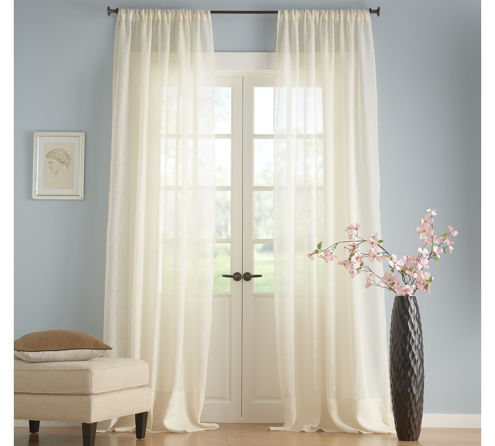 Linen Sheer Curtain Pottery Barn