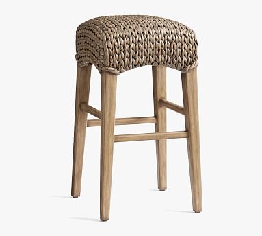 Seagrass Backless Counter Stool, Omega Bar Stools