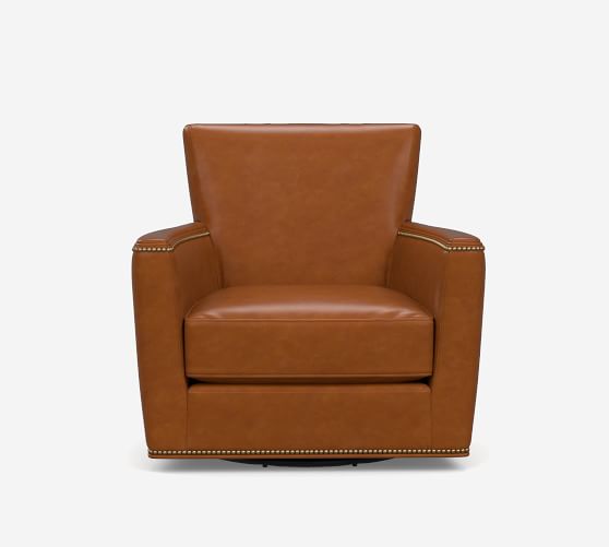 pottery barn irving swivel chair