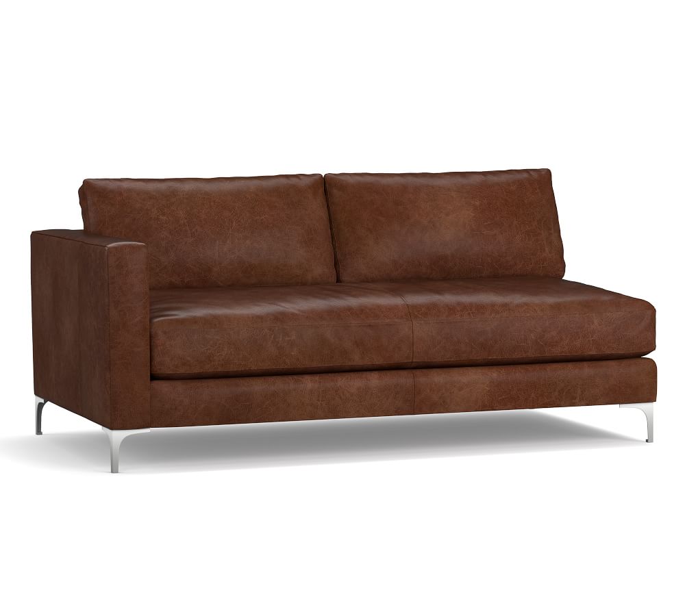 Build Your Own Jake Leather Sectional Components Pottery Barn