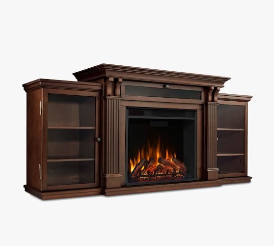 Real Flame 67 Calie Electric Fireplace Media Cabinet Pottery Barn 67 Calie Electric Fireplace Media, Calie Entertainment Center Electric Fireplace