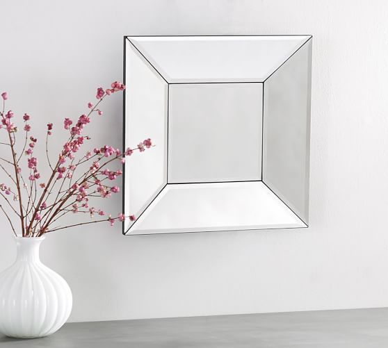 Small Square Mirror Flash S 53, Beveled Round Mirror Artminds