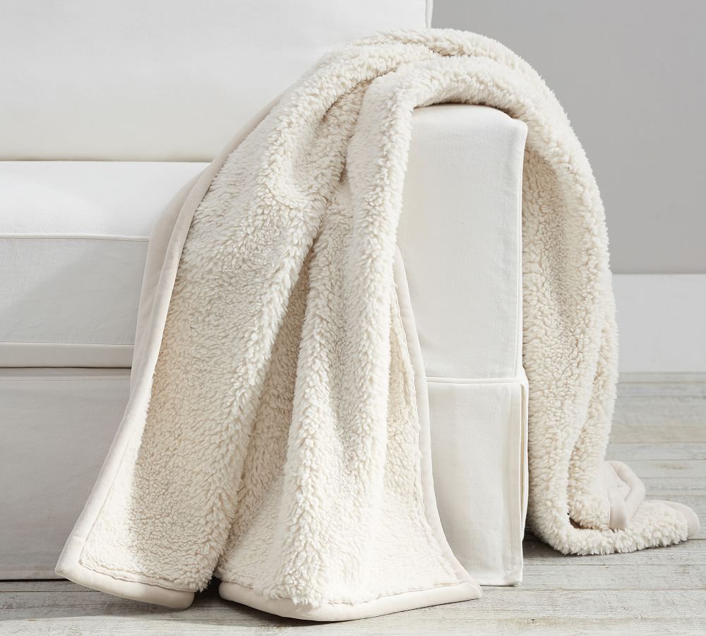 Faux Sheepskin Throw Blankets Pottery Barn