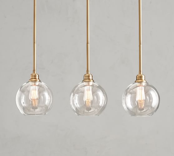 Glass Globe 3-Light Pendant | Pottery Barn