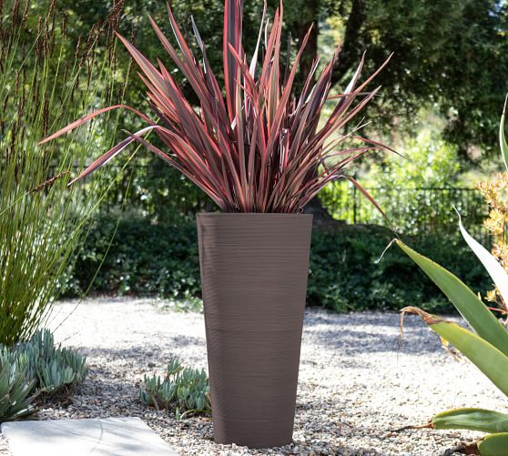 Hevea Tapered Cylinder Tall Outdoor, Tall Outdoor Pots