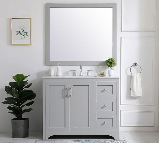 Cedra 42 Single Sink Vanity Pottery Barn, Virtu Usa Vanity Installation Instructions