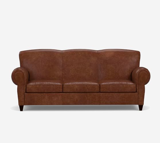 Manhattan Leather Sofa Pottery Barn, Which Is Better Sofa Leather Or Fabric
