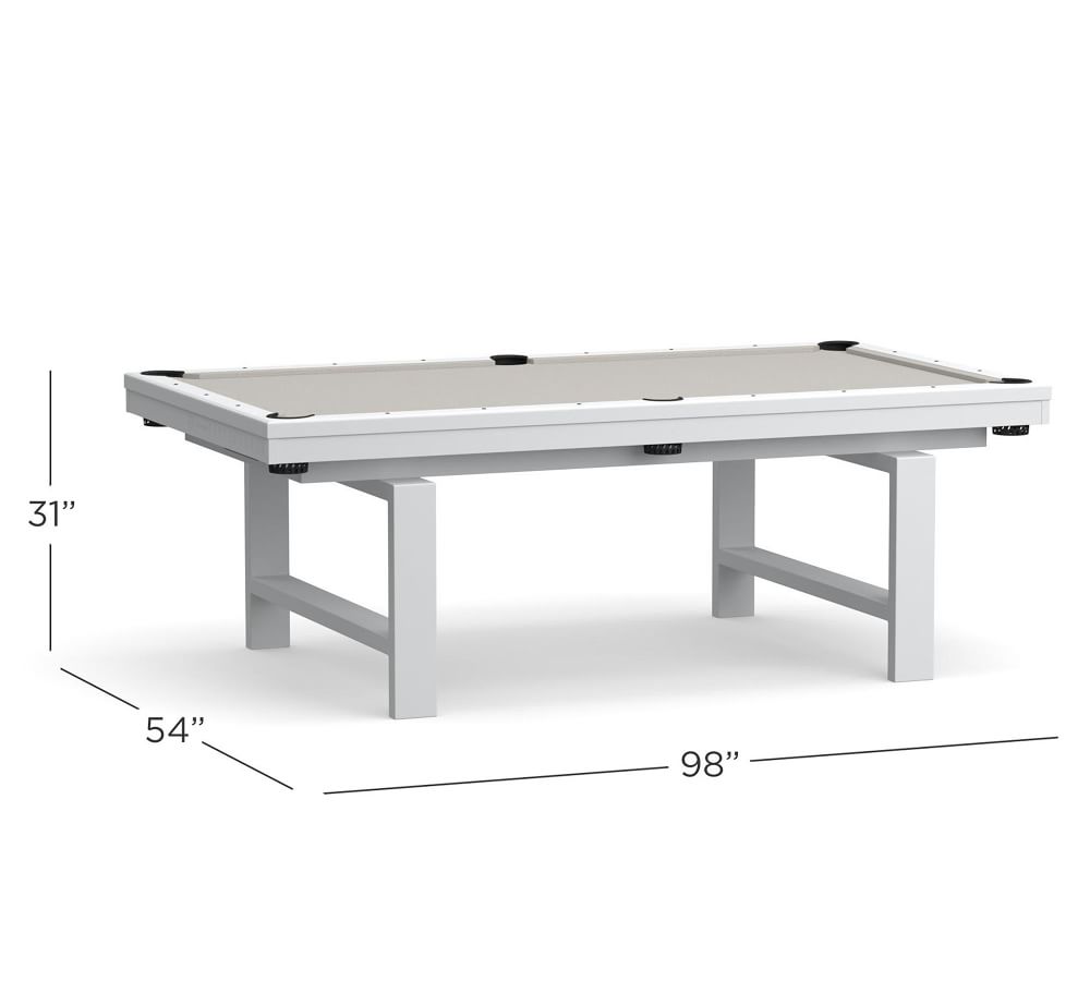Indio Outdoor Metal Pool Table, White Pottery Barn