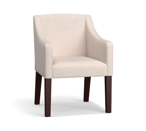 Pb Classic Slope Upholstered Dining, Sloping Arm Dining Chair