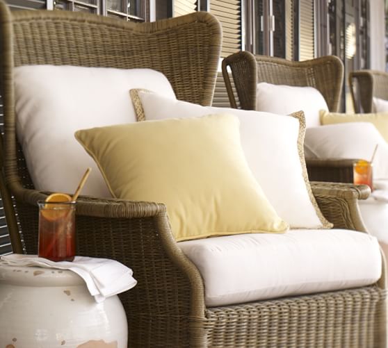 Saybrook Sunbrella Outdoor Furniture Cushion Slipcovers Pottery Barn - Outdoor Furniture Pillow Slipcovers