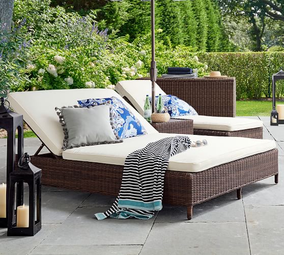 Torrey All Weather Wicker Double, Outdoor Double Lounger
