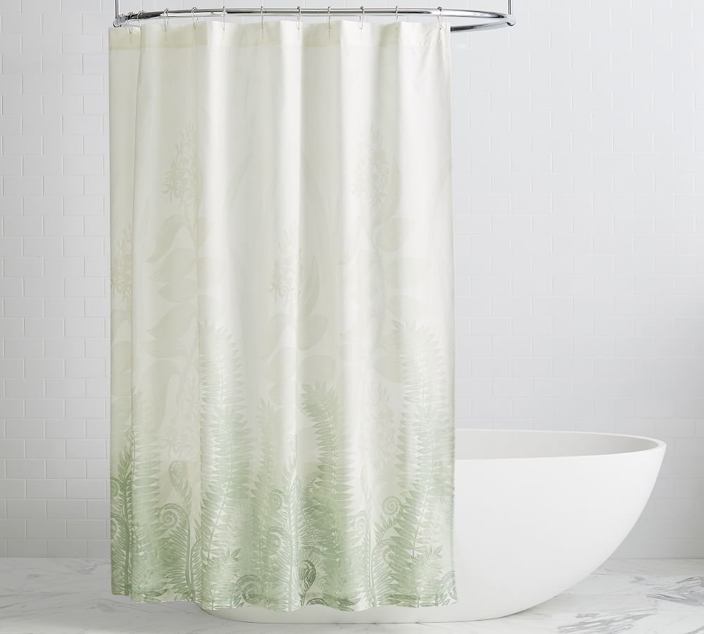 Fern Organic Cotton Shower Curtain Pottery Barn