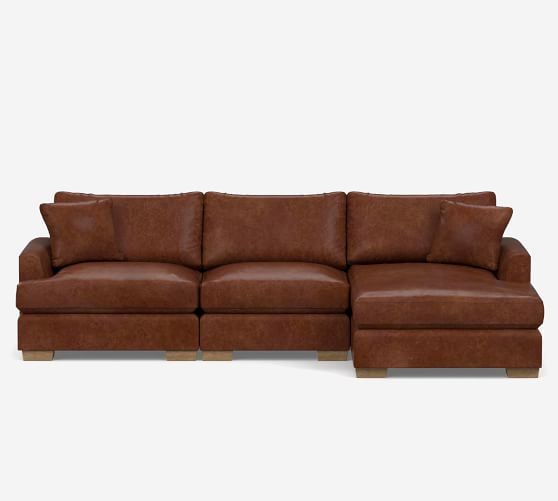 Fin Leather Sectional Sofa With Chaise, Extra Large Leather Sectional Sofas With Chaise
