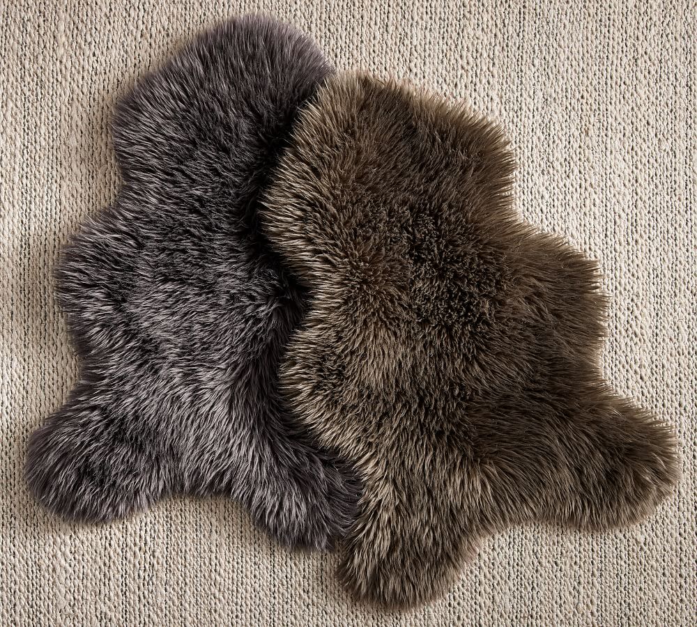 Faux Real Fur Hide Pottery Barn