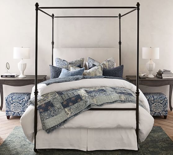 Antonia Metal Canopy Bed Pottery Barn