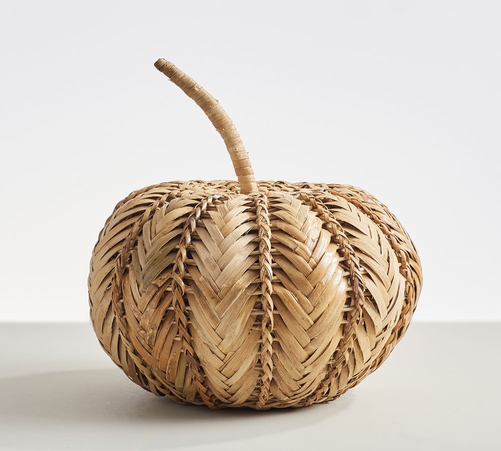 Natural Woven Pumpkins | Pottery Barn