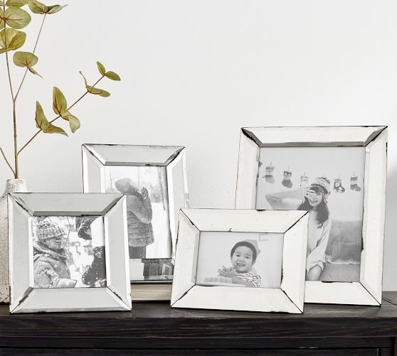 Antiqued Mirrored Picture Frames, Mirrored Wall Photo Frames