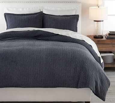 Honeycomb Cotton Duvet Cover Pottery Barn, What Size Duvet For Queen Bed