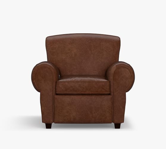manhattan leather power recliner pottery barn