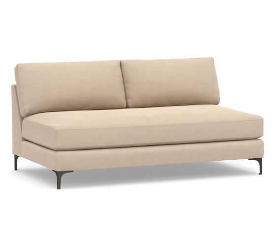 Jake Upholstered Armless Loveseat With, Small Armless Loveseat