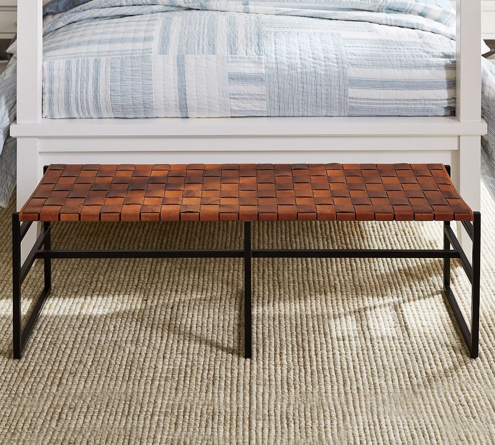 outdoor woven bench