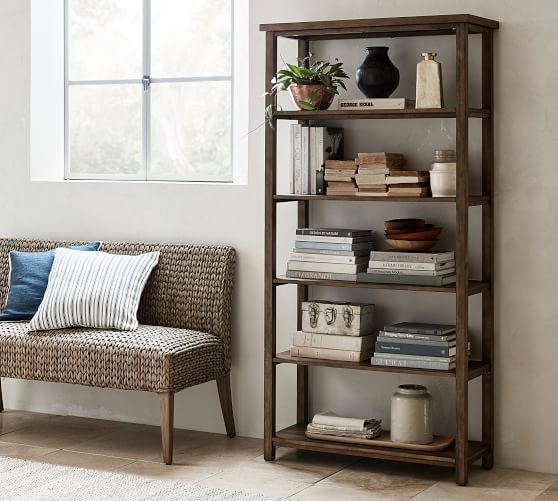 Mateo 36 X 72 Wide Etagere Bookcase, Pottery Barn Shelving System