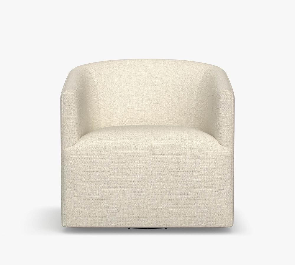 Baldwin Upholstered Swivel Armchair | Pottery Barn