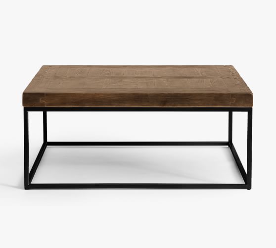 Square Wood And Metal Coffee Table Top, Square Coffee Table Wood And Iron