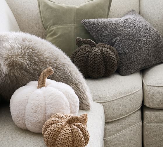 pumpkin shaped throw pillow