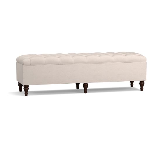 Lorraine Tufted Upholstered King, Storage Ottoman For End Of King Size Bed