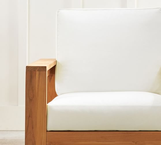 Malibu Teak Outdoor Furniture Cushion Pottery Barn - How To Attach Cushions Rattan Furniture