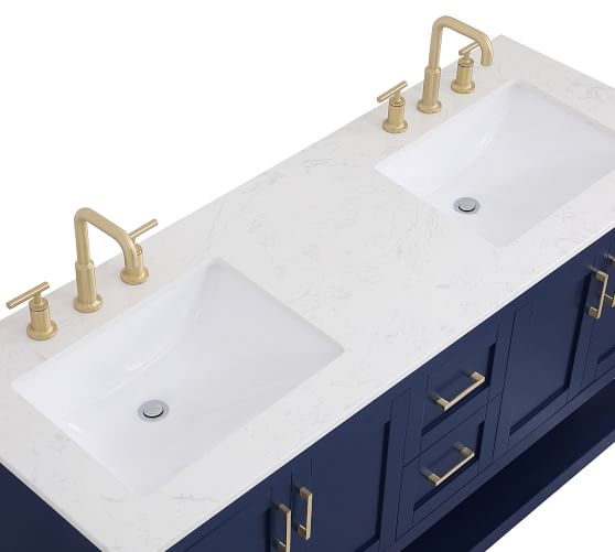 Belleair 60 Double Sink Vanity, 60 Inch Bathroom Vanity Double Sink No Top