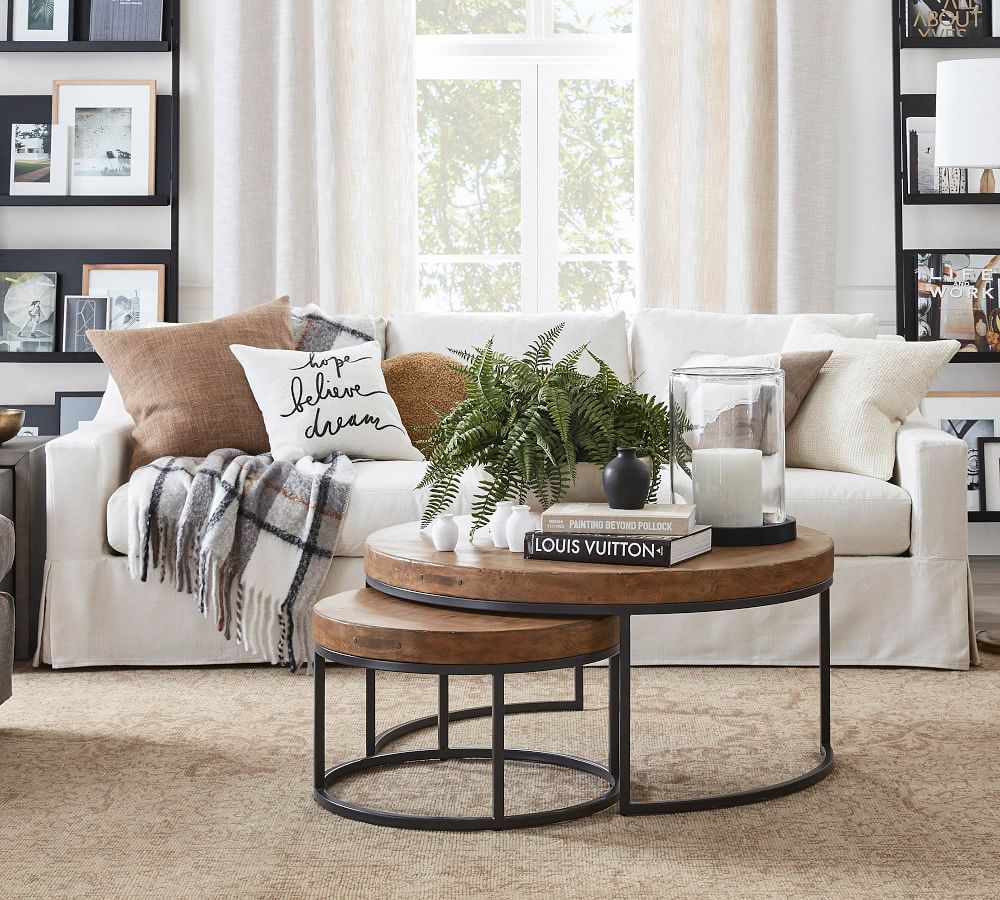 York Slope Arm Slipcovered Fabric Sofa Pottery Barn