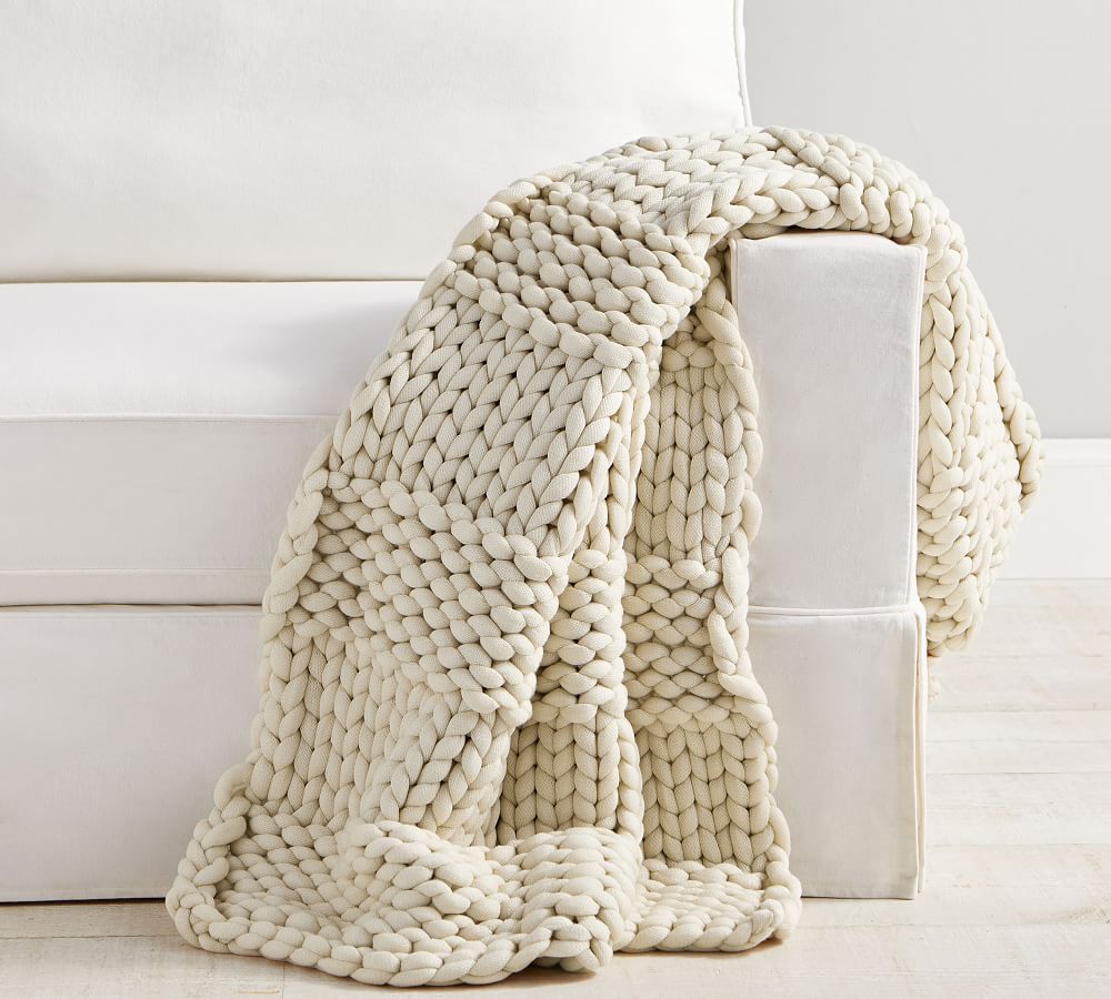 Colossal Chunky HandKnit Throw Pottery Barn