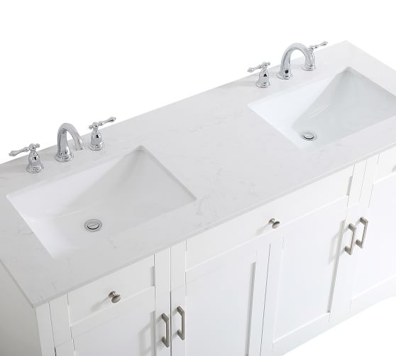 Cedra 60 Double Sink Vanity Pottery Barn, Double Vanity Bathroom Sink Tops
