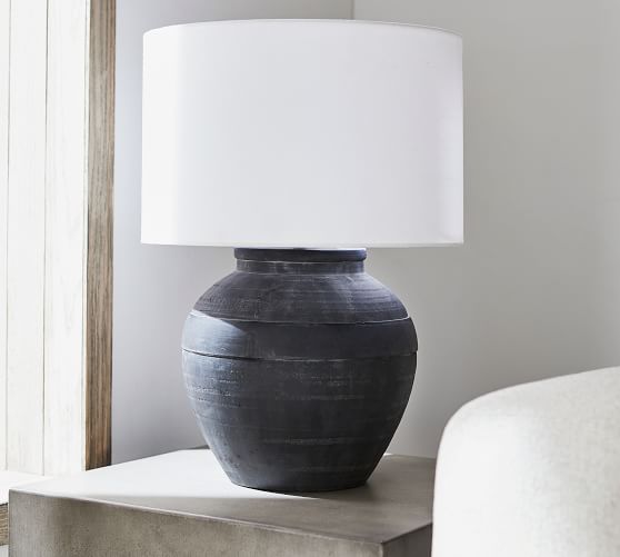 gray ceramic lamp