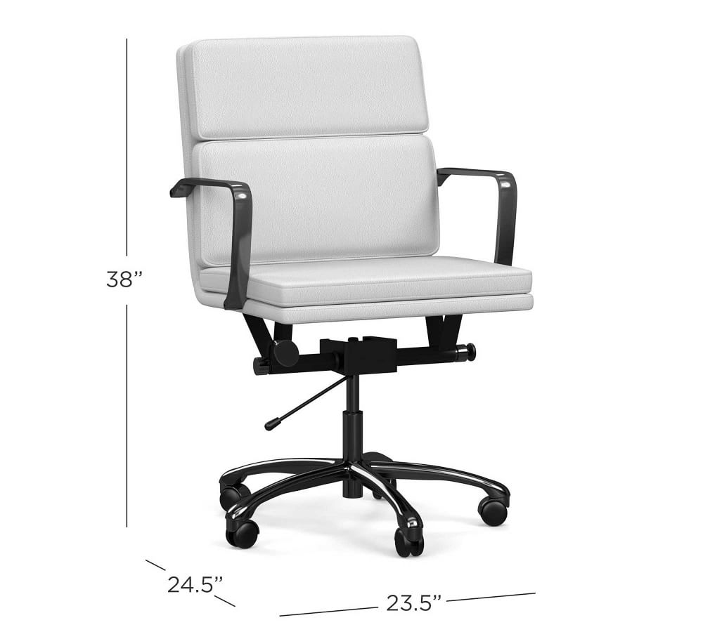 Nash Leather Swivel Desk Chair | Pottery Barn