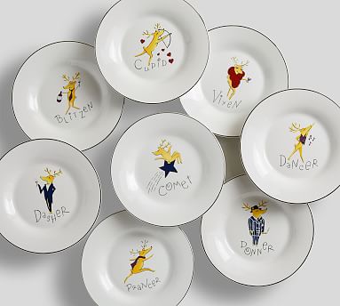 Reindeer Dessert Plates 2024 www.alhudapk