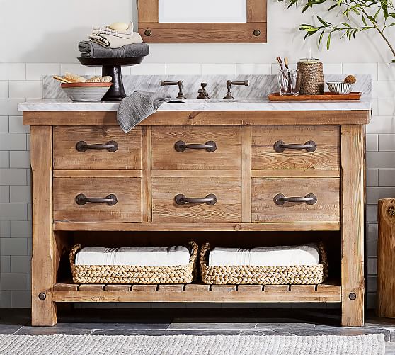 Benchwright 56 5 Single Sink Vanity Pottery Barn - Pottery Barn Bathroom Vanity Single Sink Benchwright 56 5 Single Sink Vanity Pottery Barn - Pottery Barn Bathroom Vanity Single Sink