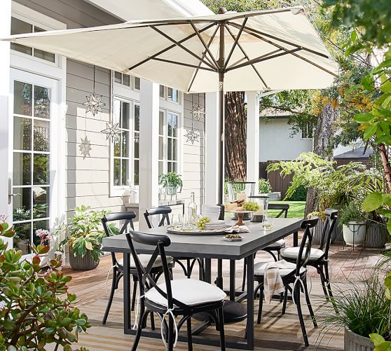 Rectangular Outdoor Umbrella Umbrellas Pottery Barn - Rectangular Umbrellas For Patio Table