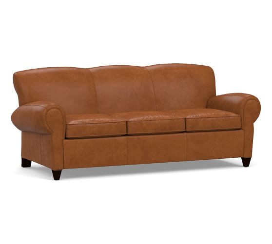 Manhattan Leather Sleeper Sofa, Tan Leather Sleeper Couch