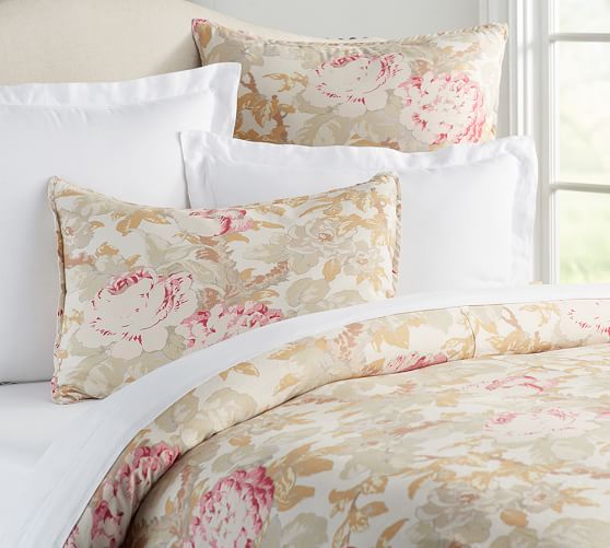 pottery barn floral sheets