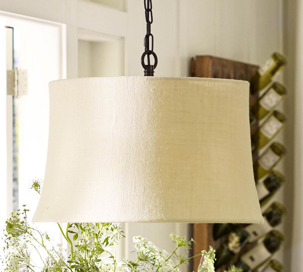 pottery barn burlap shade